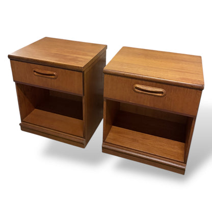 Mid-Century Meredew Teak Bedside Tables, Pair, c.1960s — view 5