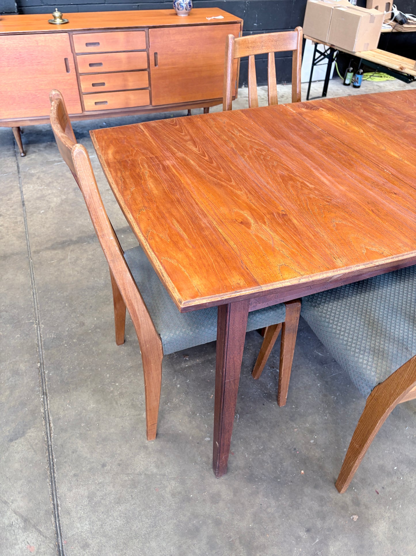 Mid Century Gordon Russell Dining Table & Drylund Danish Teak Chairs Set