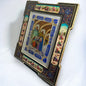 Vintage 1950s Persian Khatam Mosaic Watercolour Painting