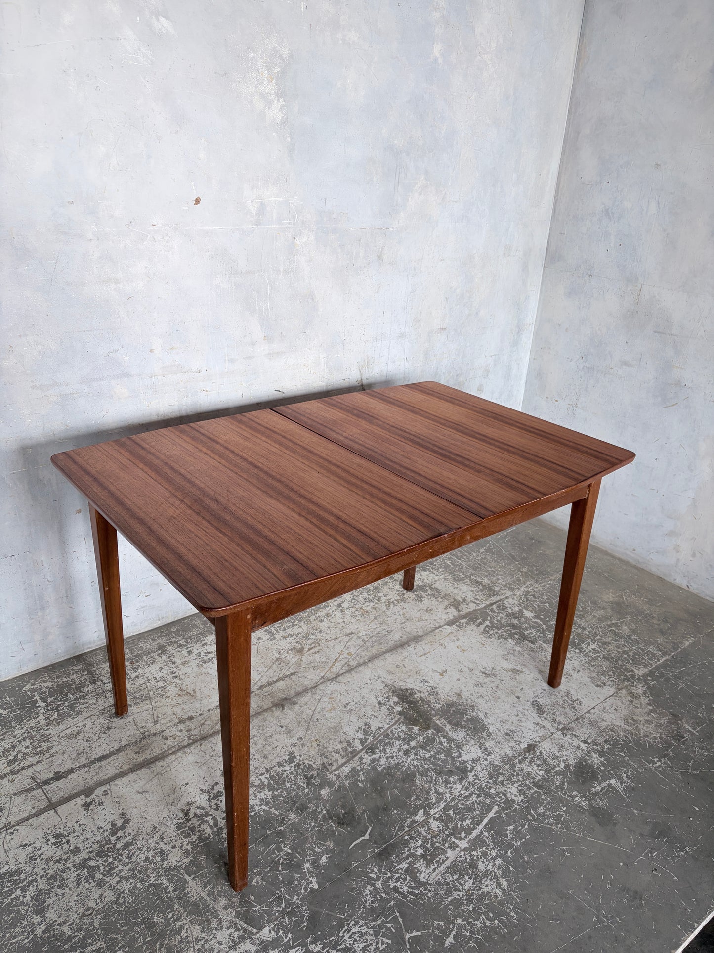 Mid Century Teak and Walnut Extending Dining Table by McIntosh