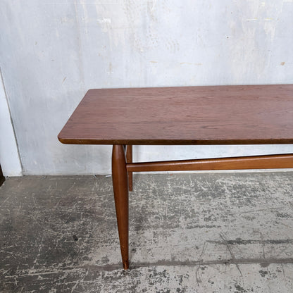 Mid Century Mersman Teak Coffee Table | Sculptural American Modern Low Table