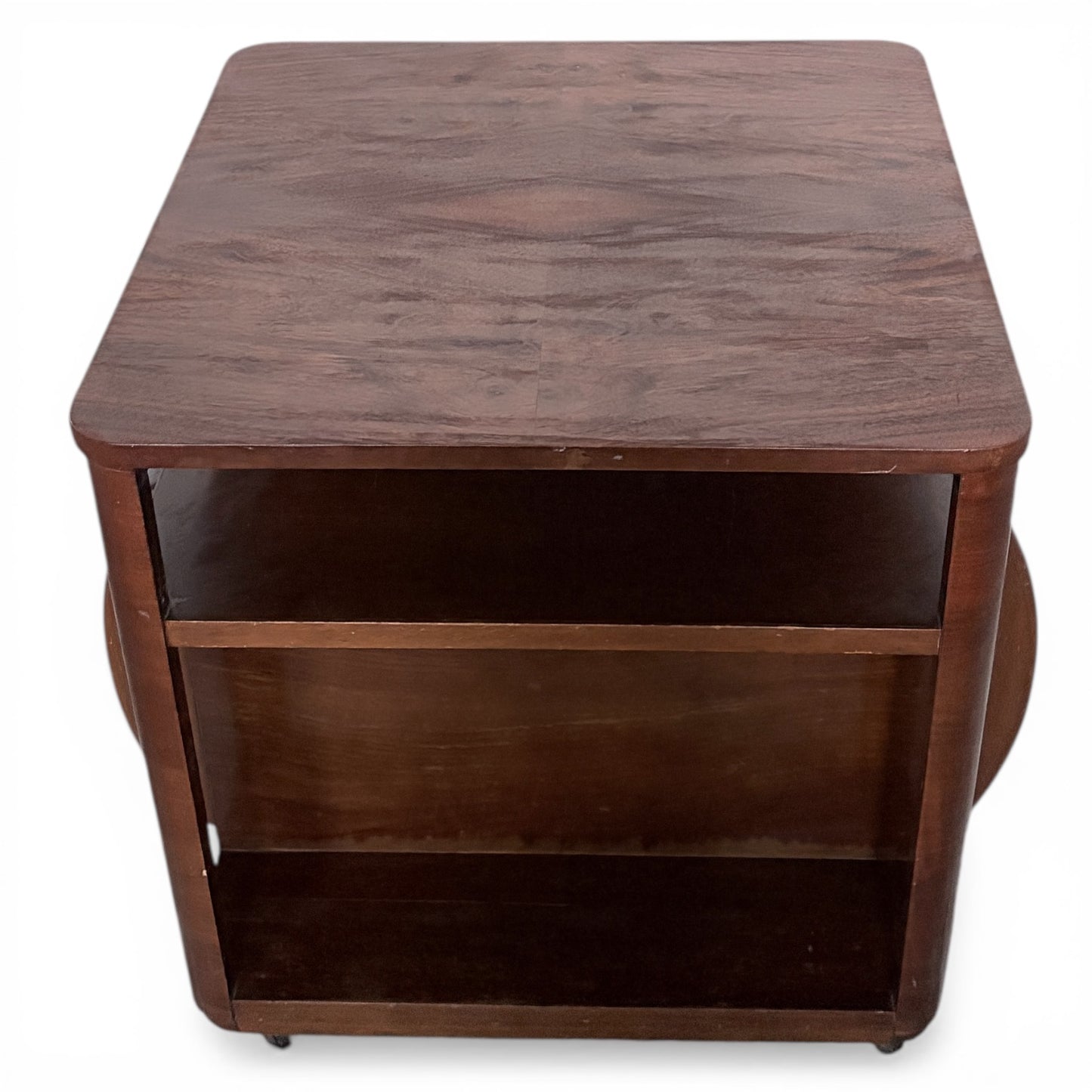 Art Deco Walnut Drinks Cabinet Metamorphic Trolley by Incorporall (CC41)