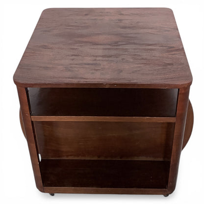 Art Deco Walnut Drinks Cabinet Metamorphic Trolley by Incorporall (CC41)