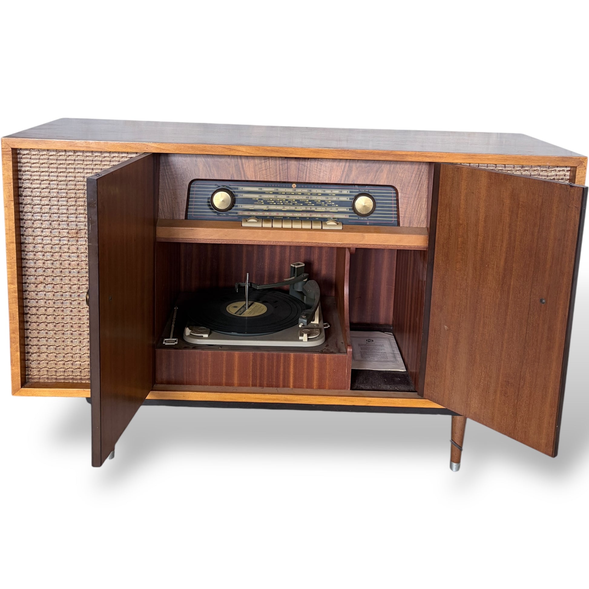 Pye Stereo Radiogram with Turntable – Mid-Century Teak Cabinet — view 9