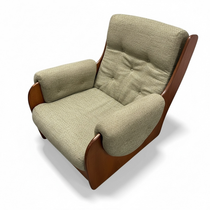 G Plan Teak Armchairs – Mid Century Modern Pair of Sculptural Lounge Chairs