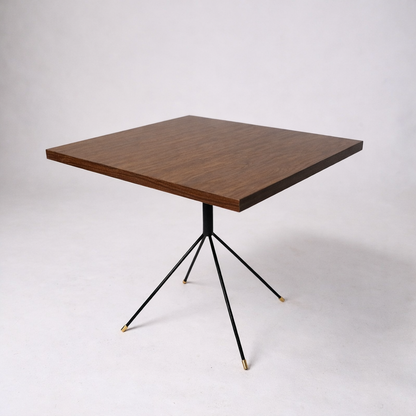 Mid Century Side Table – End Table with Walnut & Sleek Formica Top
