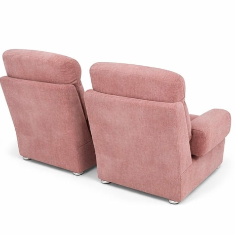 Mid-Century Dusty Pink Modular Sofa Armchairs by Heals (Pair)