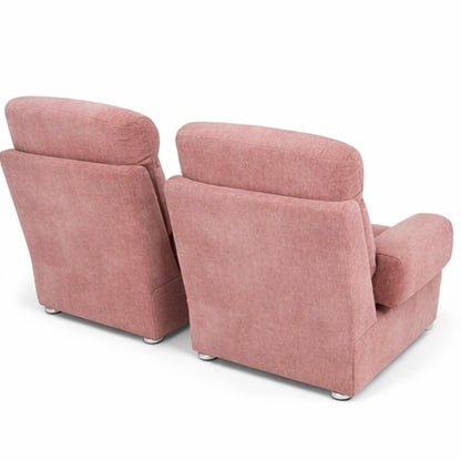 Mid-Century Dusty Pink Modular Sofa Armchairs by Heals (Pair)