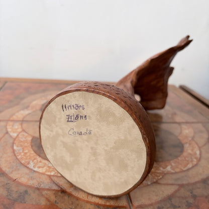 Vintage 1970s Canadian Root Wood Abstract Sculpture