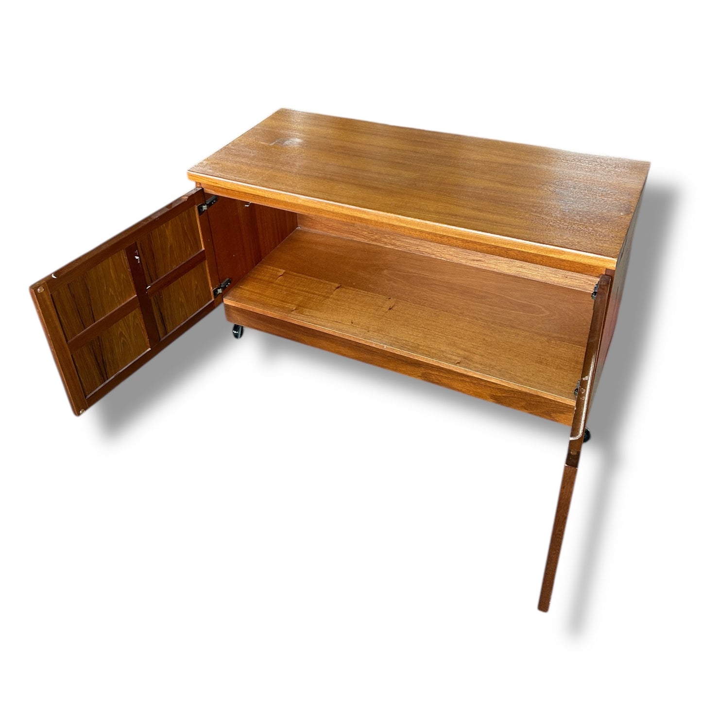 Mid Century Modern Teak Nathan Cabinet Trolley
