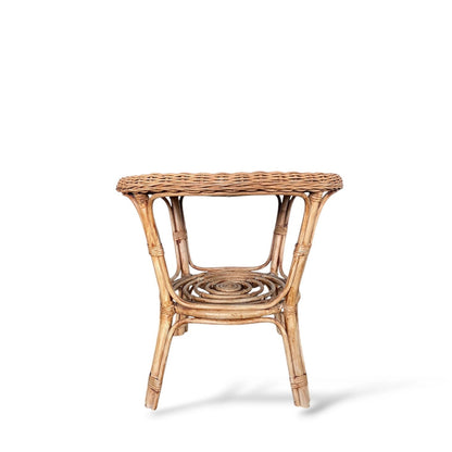 Mid Century Bamboo & Rattan Rocking Chair with Matching Footstool