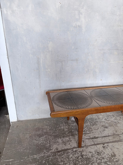 Mid Century G Plan Teak & Tile Coffee Table – Space Age