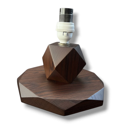 Antique Oak Table Lamp – Arts and Crafts Solid Oak Lighting by Heal’s of London