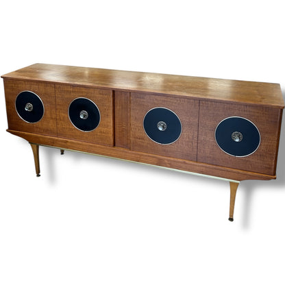 Stonehill Mid-Century Sideboard | 1960s British Teak Credenza with Atomic Handles