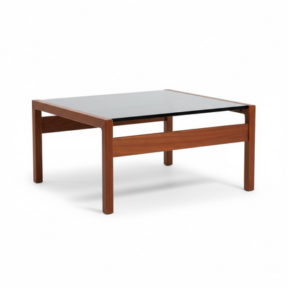 Afromosia Teak & Laminate Coffee Table by Guy Rogers – Mid-Century British Design