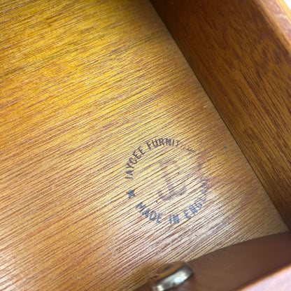 Mid century Jaycee furniture burr wood writing desk