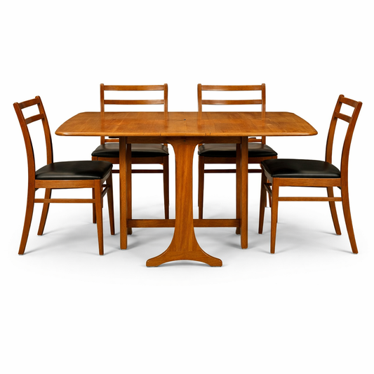 G Plan Fresco Drop Leaf Dining Table & 4 Chairs – Mid Century