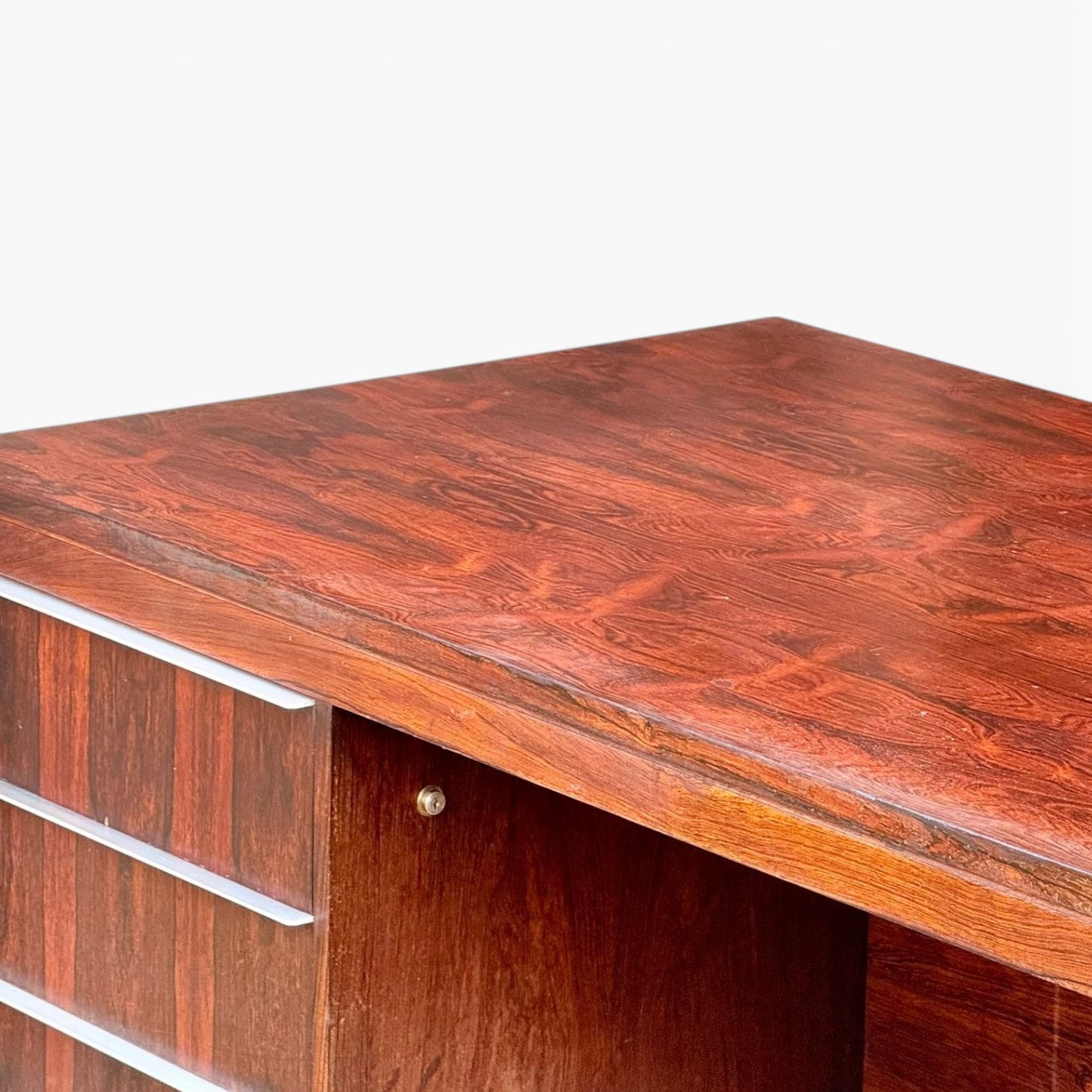 Mid-Century Danish Rosewood Effect Executive Double Pedestal Desk, 1970s