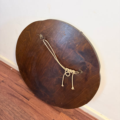 Art Deco Revival Hollywood Regency Layered Circular Wall Mirror | Bevelled