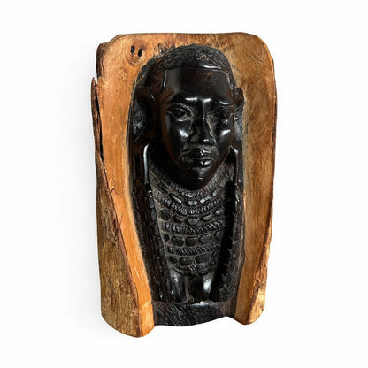 African Makonde Ebony Wood Sculpture – Hand Carved Tribal Art Statement Piece
