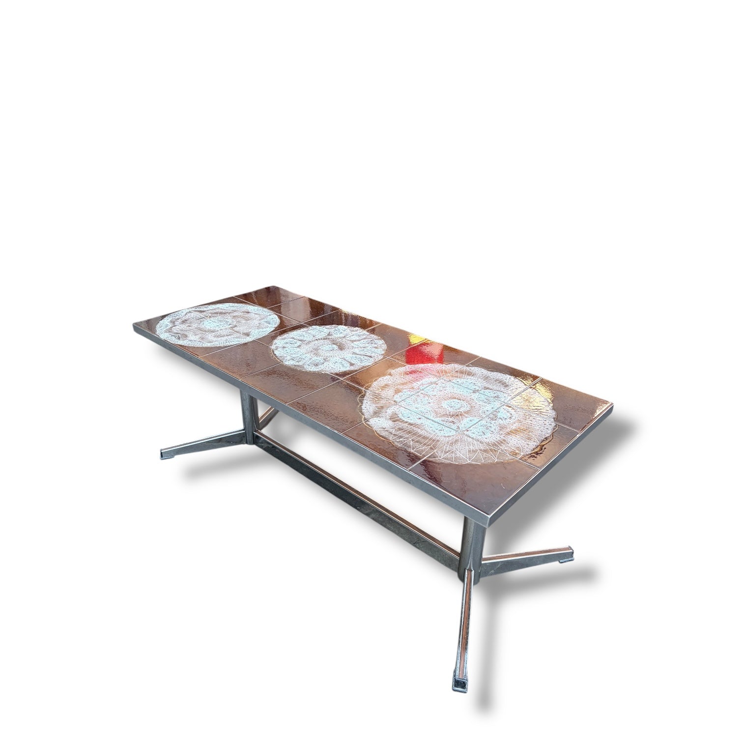 Julian Belarti “Adri” Coffee Table – Vintage Tiled Mid Century Table — view 5