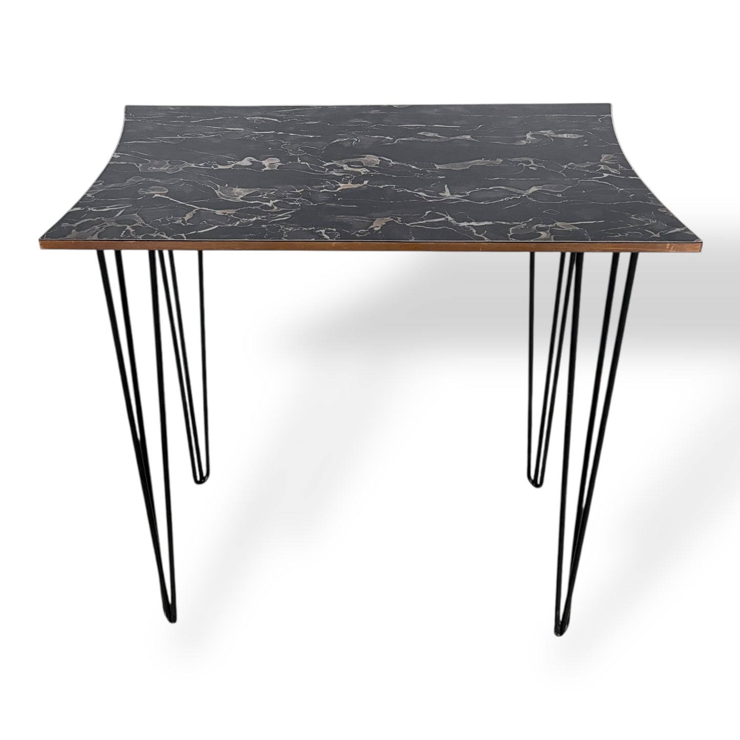 Vintage Formica Marbled Console Table – Hairpin Legs