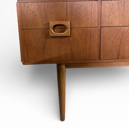 Mid Century Teak Sideboard – Danish Scandinavian Storage Unit with Drawers