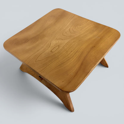 Arts & Crafts Solid Elm Coffee Table with Pegged Joinery