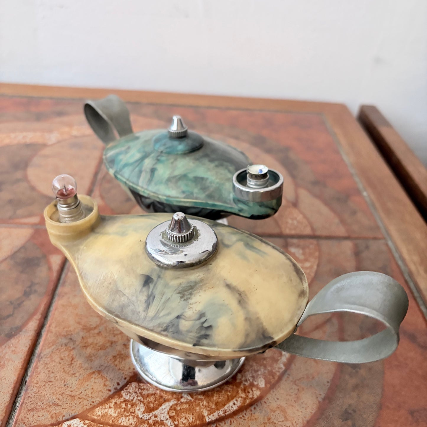 Vintage Pifco Aladdin’s Lamp Battery Powered Lamps – Pair