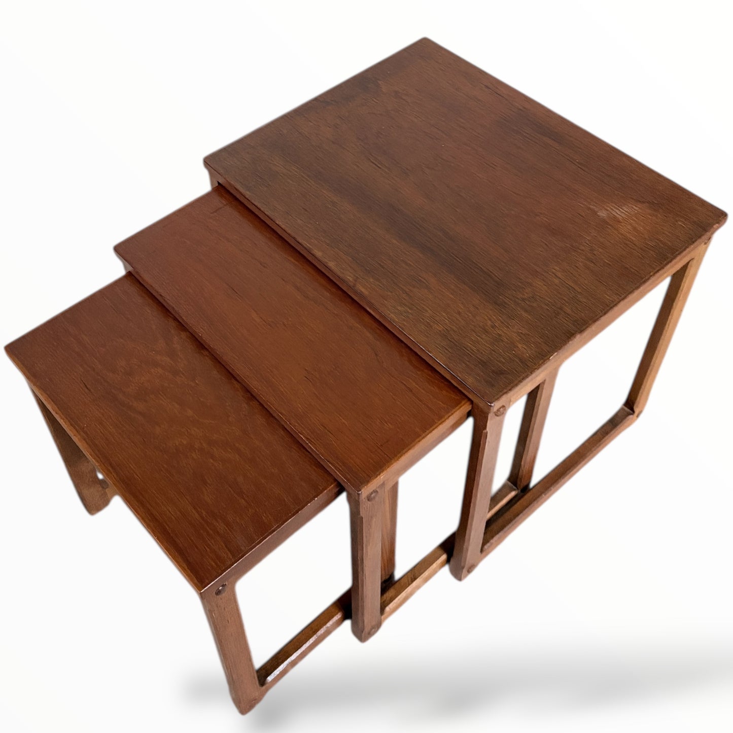 Vintage Teak Nest Tables – Mid Century Side Tables | Danish Teak Set