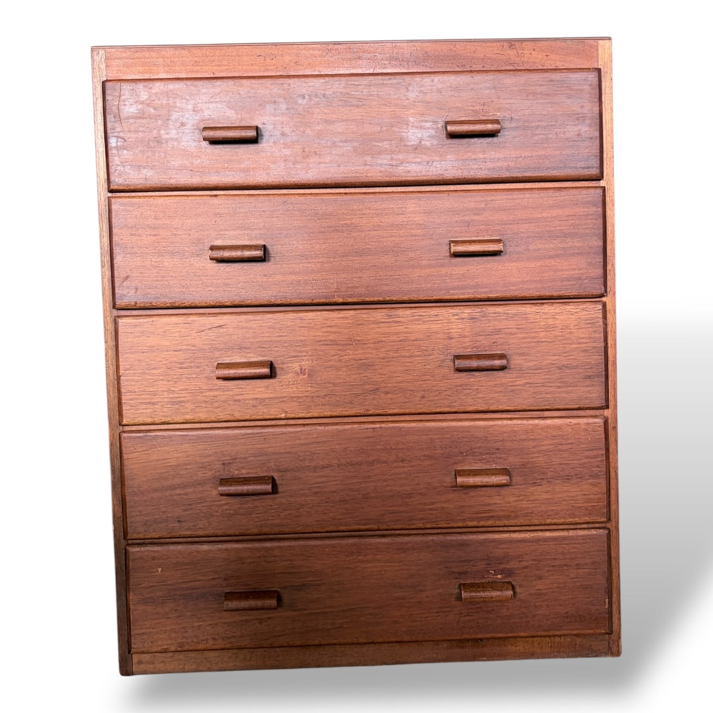 Mid-Century Oak Panelled Chest of Drawers