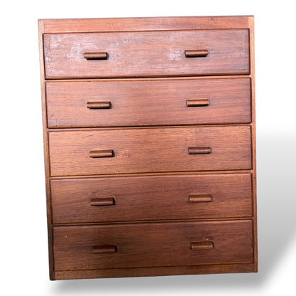 Mid-Century Oak Panelled Chest of Drawers