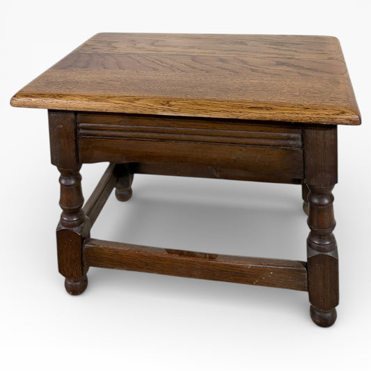 Vintage Sewing Box – Elm And Oak Compact Storage Stool | Mid Century Craft Box