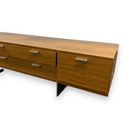 Mid Century Walnut and Chrome Sideboard