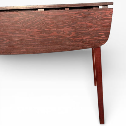 Vintage Drop-Leaf Table – Mid-Century Dining Table with Rosewood Effect & Twin Drop Leaf Design