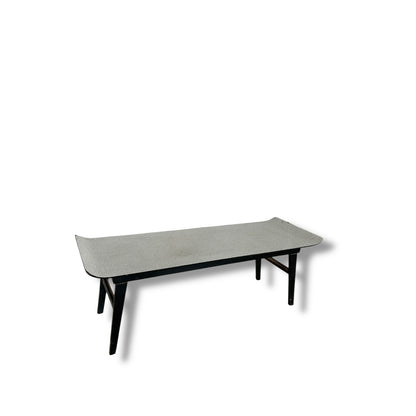 Mid Century Modern White Formica Surfboard Pagoda Coffee Table