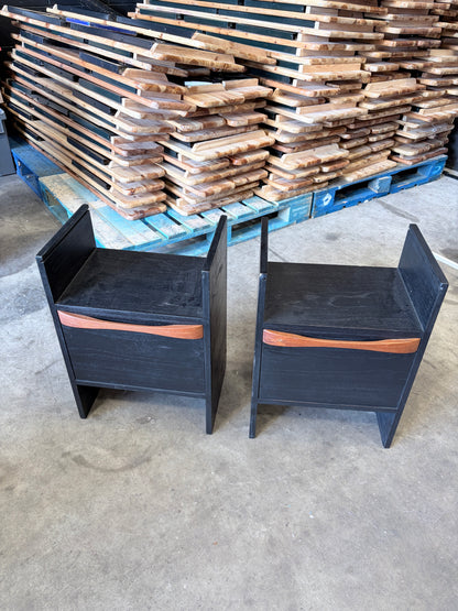 Pair of Compact Vintage Mid Century Bedside Cabinets