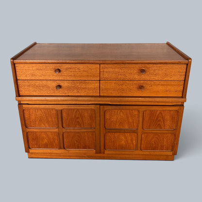 Mid-Century Nathan Teak Compact Sideboard / Media Unit