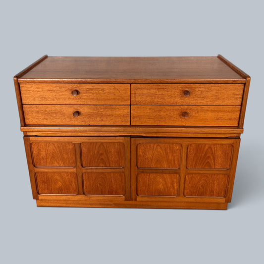Mid-Century Nathan Teak Compact Sideboard / Media Unit