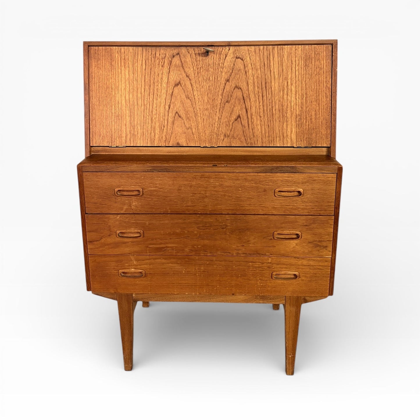 Danish Mid-Century Compact Teak Writing Bureau