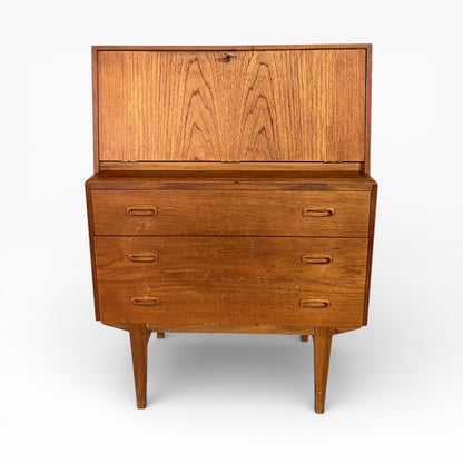 Danish Mid-Century Compact Teak Writing Bureau
