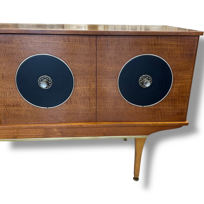 Stonehill Mid-Century Sideboard | 1960s British Teak Credenza with Atomic Handles