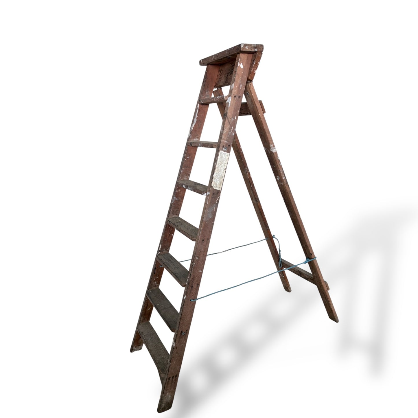 Vintage Wooden Step Ladder – Rustic Plant Stand