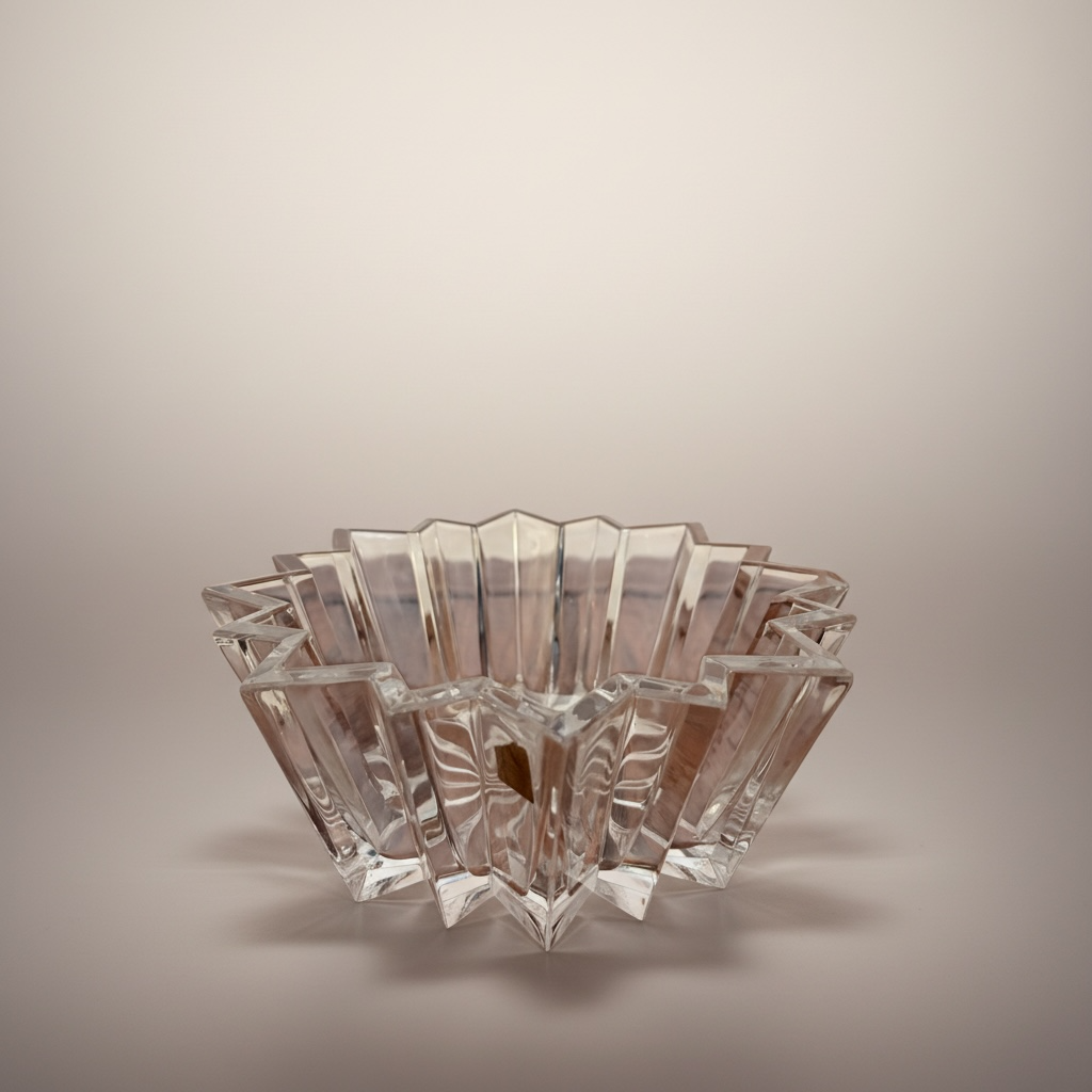 Mid Century Nachtmann Crystal Starburst Bowl – Cut Glass, Made in Germany