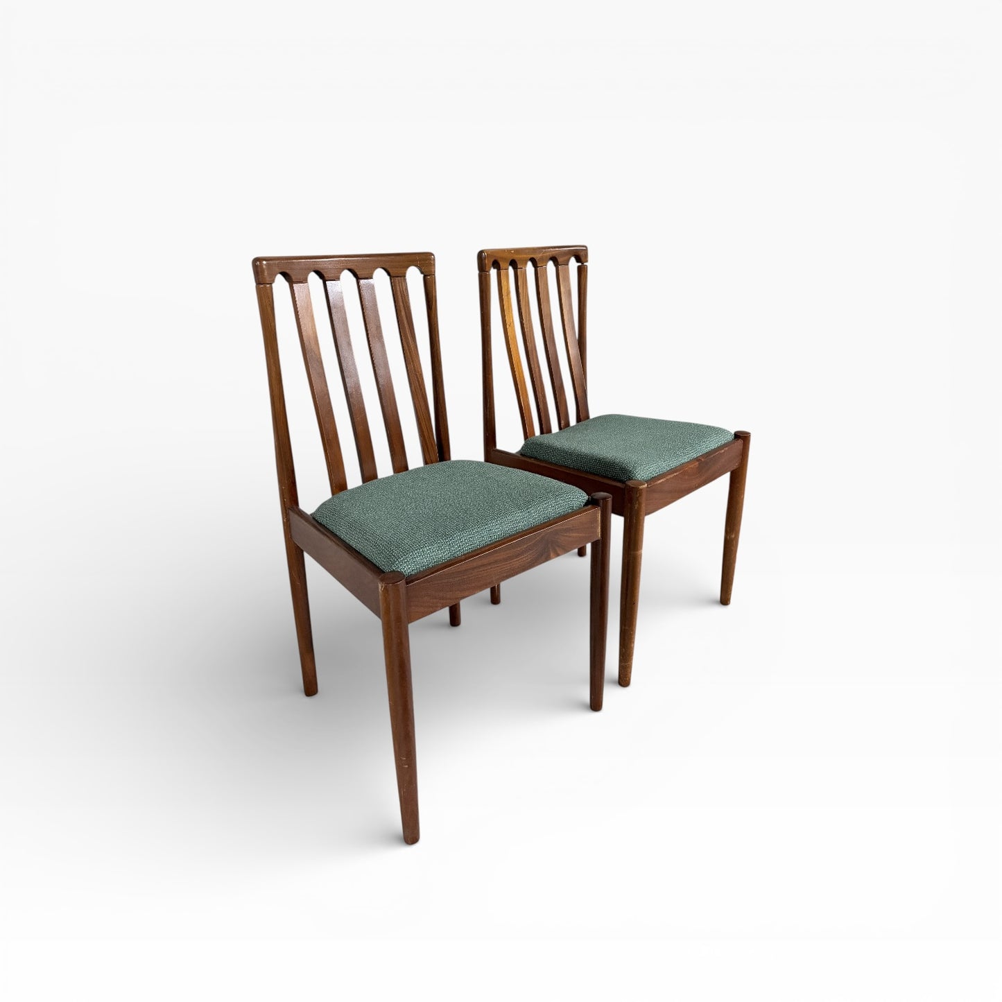 Meredew Mid-Century Walnut Dining Chairs – Pair