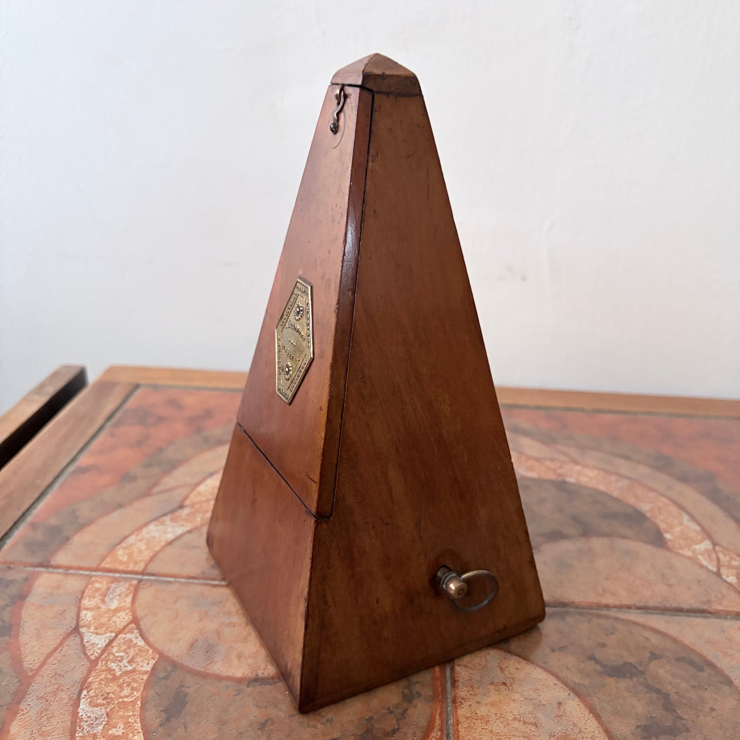 Antique French Maëlzel Metronome Wooden Pyramid Metronome