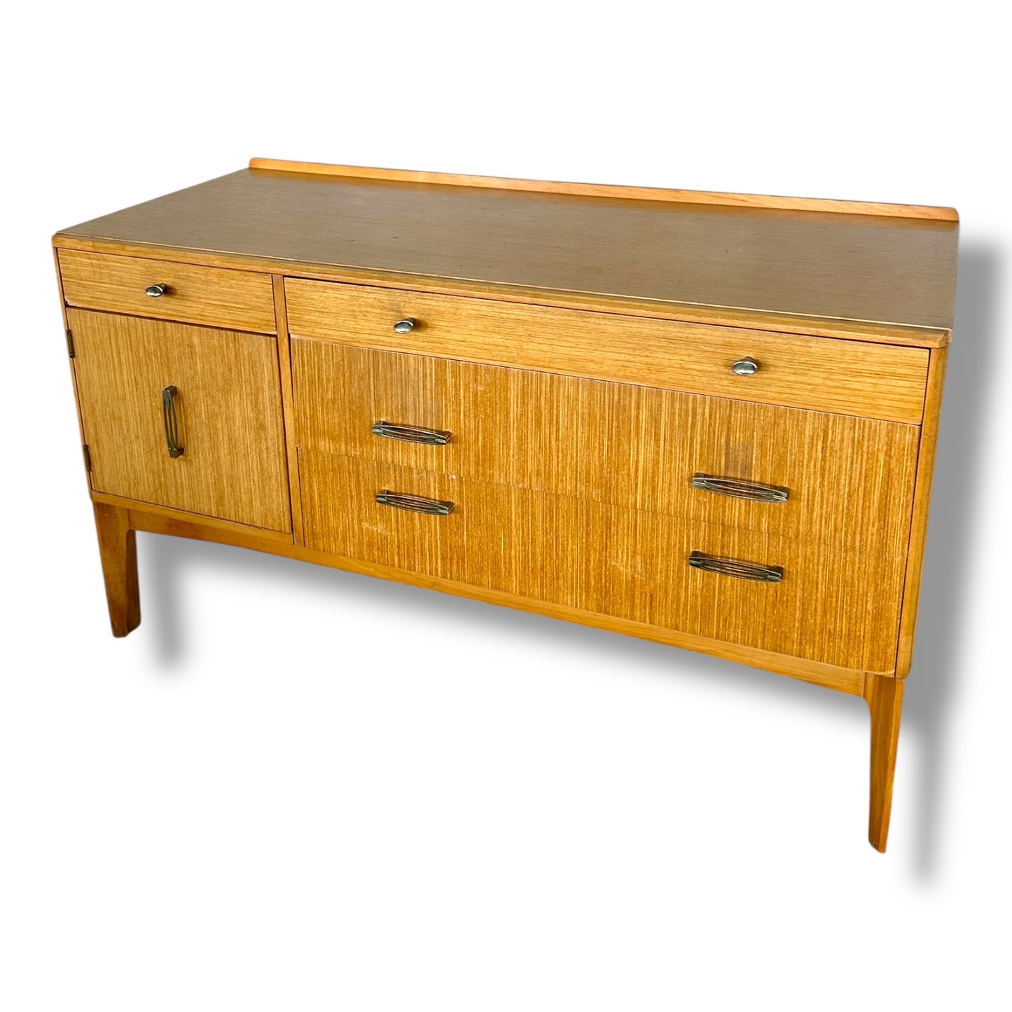 Mid Century Remploy Chest of Drawers / Sideboard | Vintage Oak Veneer Cabinet