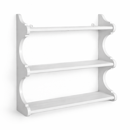 Vintage Oak Wall Display Rack – Painted Shabby Chic