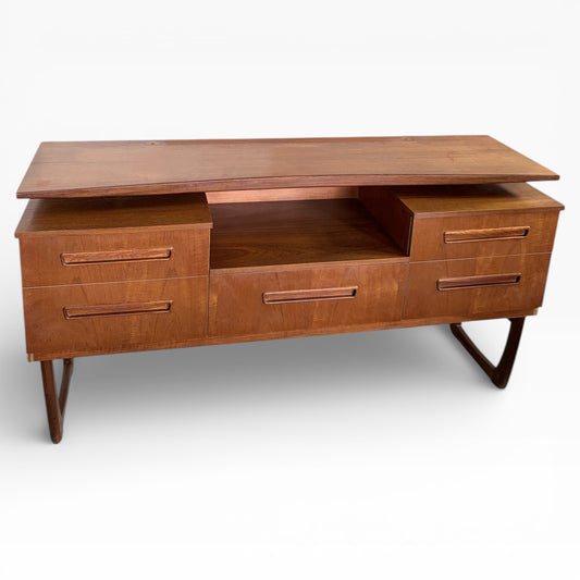 Floating Teak Sideboard – Mid-Century British Modernist Furniture With Warm Wood Tones