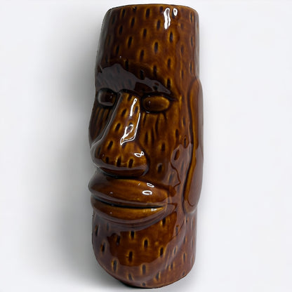 Vintage Tiki Easter Island Head Vase